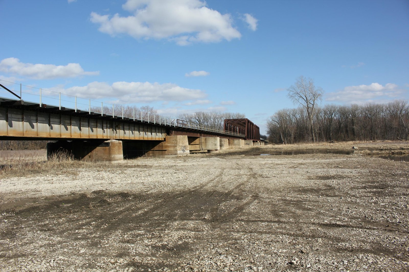 Looking east